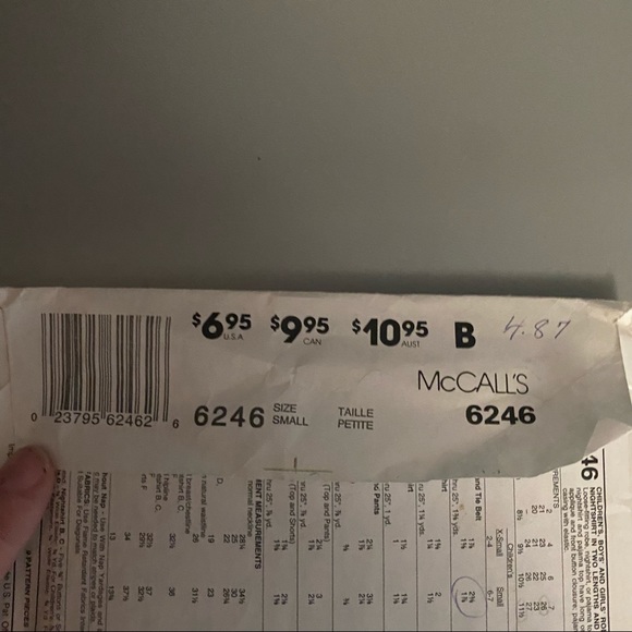 Vintage McCalls Childrebs PJs 6246 Sewing Pattern - Picture 8 of 14